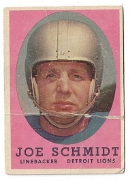 1958 Joe Schmidt (Pro Football HOF) Topps Football Card - #1