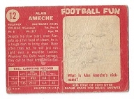 1958 Alan Ameche (Pro Football HOF) Topps Football Card