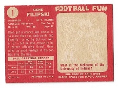 1958 Gene Filipski Topps Football Card