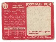 1958 John H. Johnson Topps Football Card
