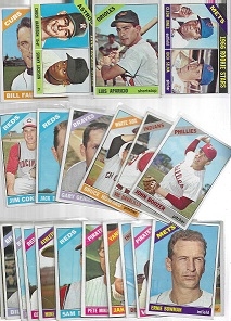 1966 Topps Baseball Cards Lot of (23) with Minor Stars & Commons