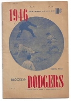 1946  National League Play-Off Series (Cardinals vs. Dodgers) Official Program with Ticket Stub