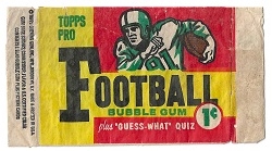 1959 Topps Football Cards 1 Cent Wrapper 