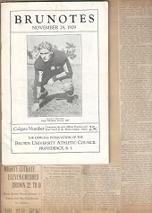 1929 Brown University (NCAA) Multi-Page Football Program vs. Colgate with (4) Ticket Stubs and Accompanying Page