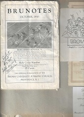 1930 Brown University (NCAA) Lot of (2) Football Program/Scorecards with Accompanying Page