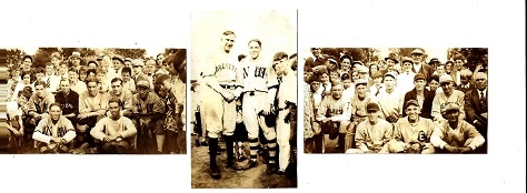 1930 Brown University (NCAA) Baseball Lot of (3) Original Photos with Accompanying Scrapbook Page