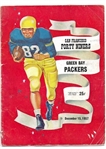 1957 SF 49ers (NFL) vs. Green Bay Packers Official Football Program
