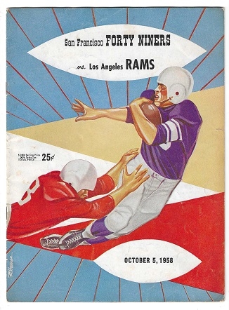 1958 SF 49'ers (NFL) vs. LA Rams Official Football Program