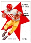 1959 SF 49ers (NFL) vs. Green Bay Packers Official Football Program 