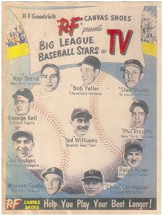 1950's MLB Star Player BF Goodrich Tires Display Ad 