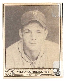 1940 Hal Schumacher Playball Baseball Card