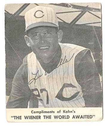 1960 Lee Walls Kahn's Wieners Baseball Card