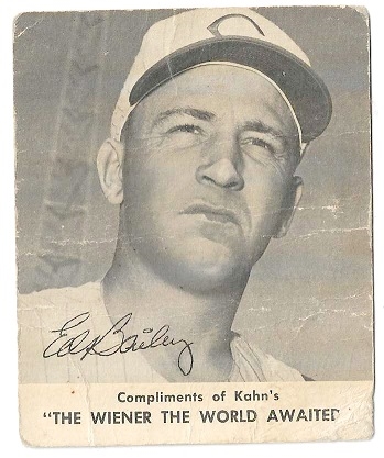 1960 Ed Bailey Kahn's Wieners Baseball Card
