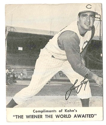 1961 Joey Jay Kahn's Wieners Baseball Card