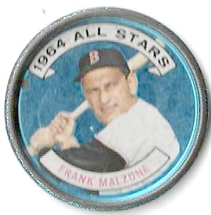 1964 Frank Malzone (Boston Red Sox) Topps Metal Coin