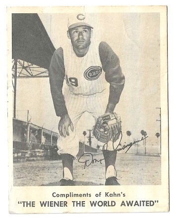 1963 Don Blasingame Kahn's Wieners Baseball Card
