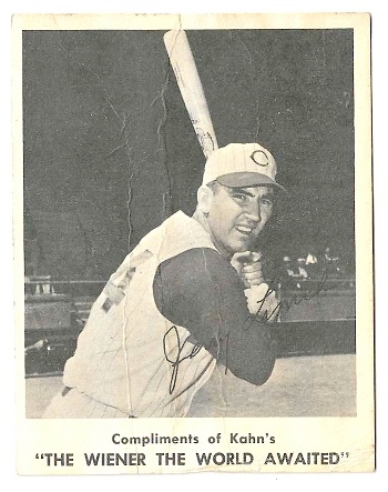 1963 Jerry Lynch Kahn's Wieners Baseball Card