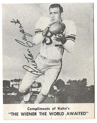 1950's Preston Carpenter (Pittsburgh Steelers) Kahn's Wieners Football Card