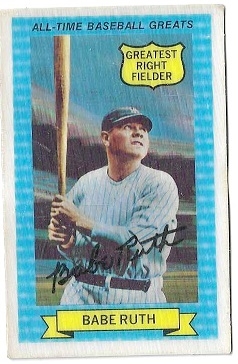 1972 Babe Ruth (HOF - NY Yankees) Kellogg's Baseball Card 