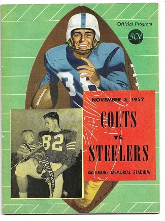 1957 Baltimore Colts (NFL) vs. Pittsburgh Steelers Pro Football Program - High Grade