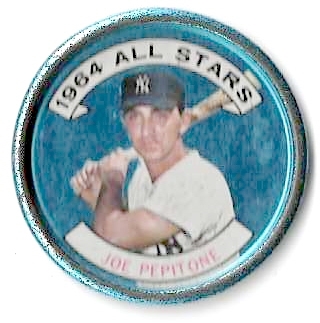 1964 Joe Pepitone (NY Yankees) Topps  Metal Coin