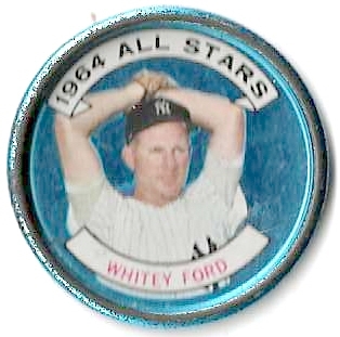 1964 Whitey Ford (HOF - NY Yankees) Topps Metal Coin