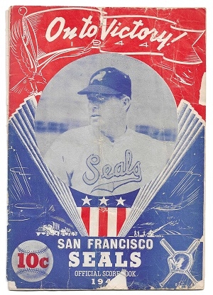 1944 San Francisco Seals (PCL) vs. Portland Official Pacific Coast League Program 