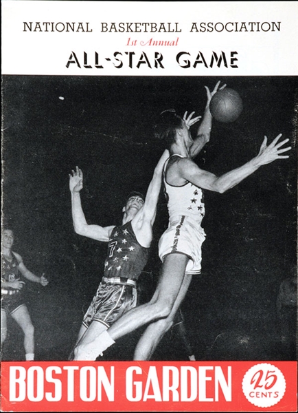 1951 NBA - Inaugural 1st Ever - All Star Game Program at the Boston Garden