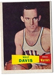 1957 Topps Basketball (NBA) Walt Davis - Philadelphia Warriors