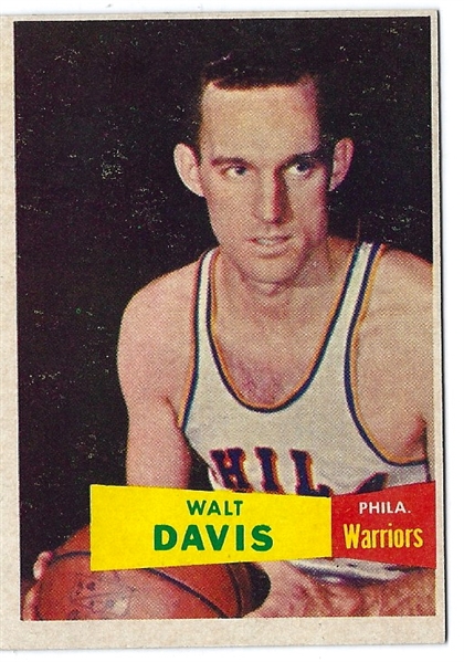 1957 Topps Basketball (NBA) Walt Davis - Philadelphia Warriors - #2