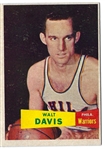 1957 Topps Basketball (NBA) Walt Davis - Philadelphia Warriors - #2