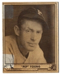 1940 Play Ball - Pep Young (Pittsburgh Pirates) - Nice Grade Card