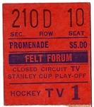 C. 1960s Stanley Cup Playoff Ticket Stub From the Felt Forum