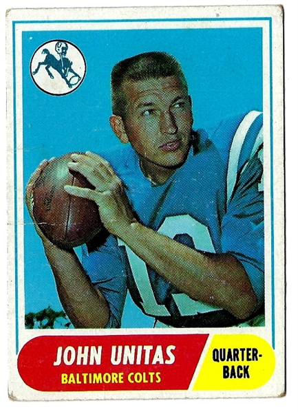 1968 Johnny Unitas (HOF - Baltimore Colts) Topps Football Card