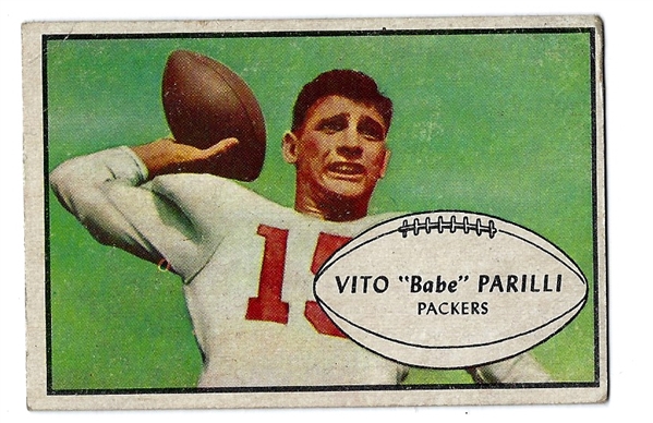 1953 Vito Babe Parilli (Green Bay Packers) Bowman Football Card