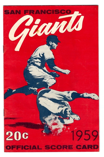 1959 San Francisco Giants Program vs. Phillies at Seals Stadium