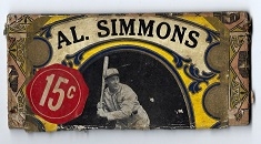Al Simmons (HOF) Cigar Box Portioned Piece 