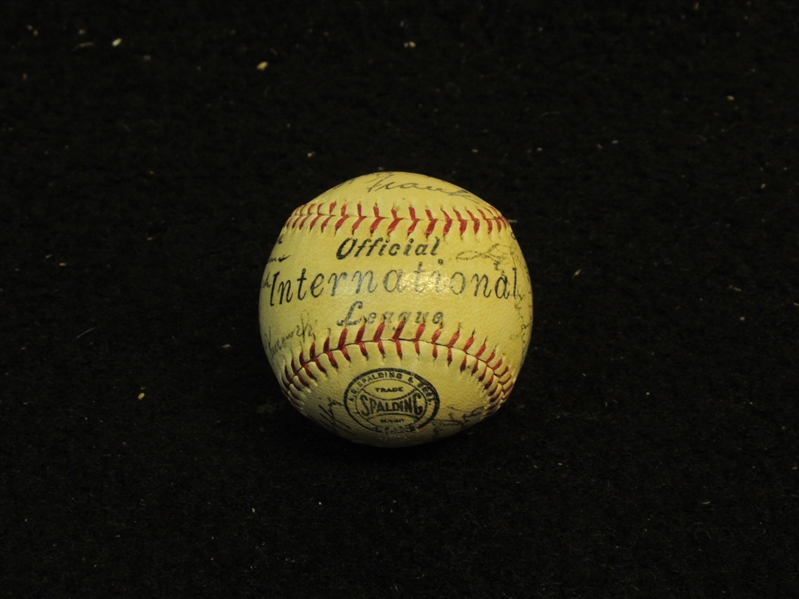 C. 1940's Spalding International League Official Mini Ball Autographed  with (23) Signatures