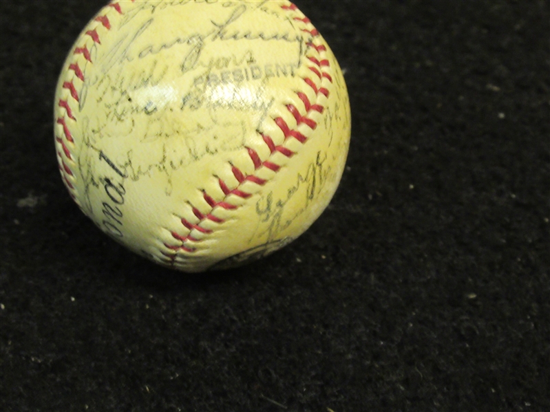 C. 1940's Spalding International League Official Mini Ball Autographed  with (23) Signatures