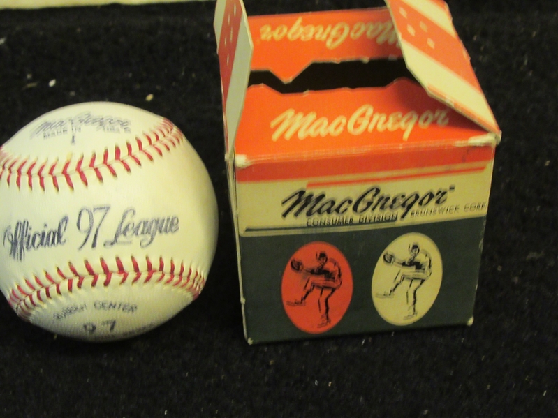 1950's MacGregor - 97 Official League - Pristine Baseball With Original Box