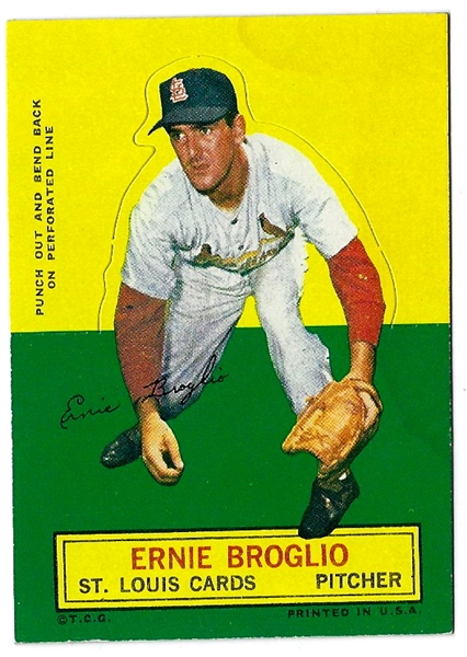 1964 Topps Stand Up - Ernie Broglio (St. Louis Cards) Baseball Card