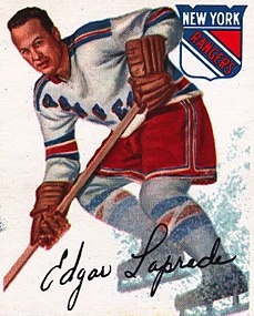 1951 Edgar Laprade - HOF (NY Rangers) Parkhurst Hockey Card 