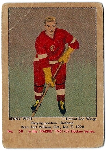 1951 Benny Woit - Detroit Red Wings -  Parkhurst Hockey Card
