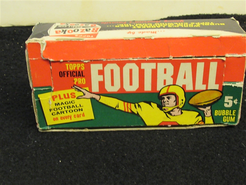 1960 Topps Football Card Empty Wax Display Box - Better Grade Condition