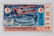 1967 World Series Ticket (St. Louis vs. Boston) Game 3 at Busch Stadium