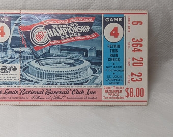 1967 World Series Ticket (St. Louis vs. Boston) Game 4 at Busch Stadium - # 2