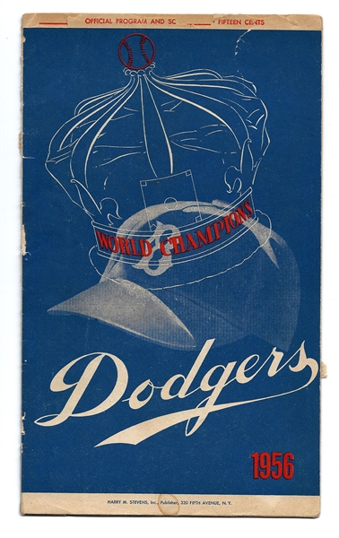 1956 Carl Erskine (Brooklyn Dodgers) No-Hitter Program - 5/12/56 at Ebbets Field