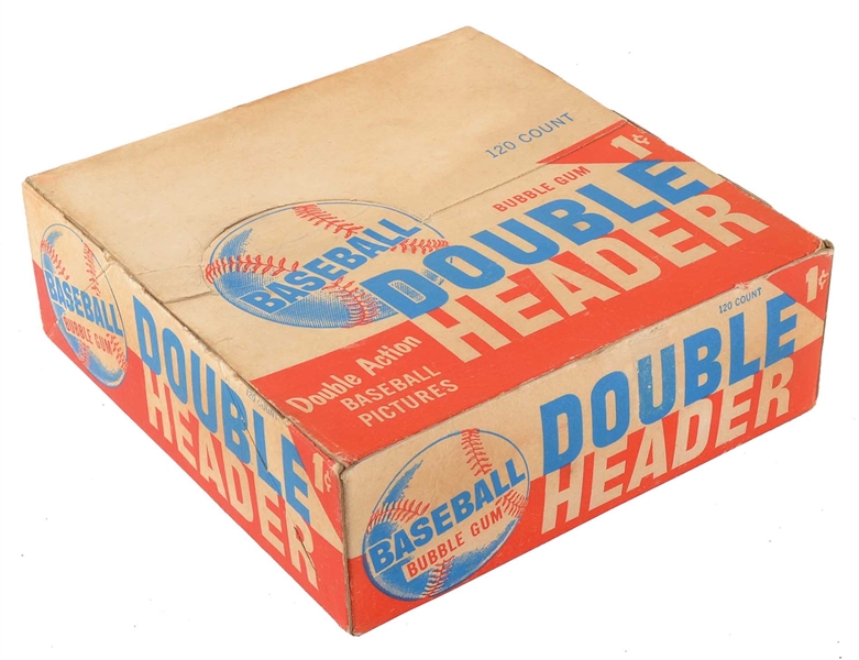 1955 Topps Baseball Doubleheader Empty Wax Display Box