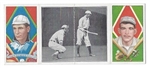 1912 T202 Hassan Triple Folder - Chief Bender (HOF) & Ira Thomas - Raw Ungraded Card