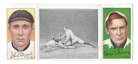 1912 T202 Hassan Triple Folder - John Titus & Charles Dooin - Raw Ungraded Card